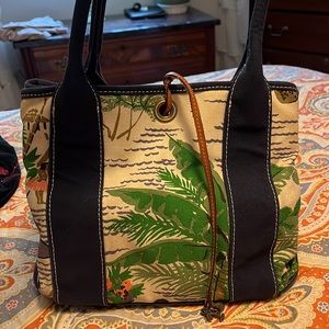JCrew canvas tropical bag